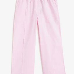 Campana Kids Soft Pink Cotton Regular Fit Full Sleeves Trouser-image-92