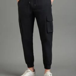 Bewakoof Black Regular Fit Cargo Joggers-picture-21