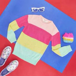 Pantaloons Junior Kids Multicolor Color Block Full Sleeves Sweater-image-98