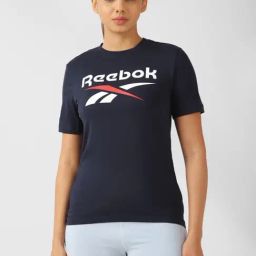 Reebok Navy Cotton Printed Sports T-Shirt-image-23