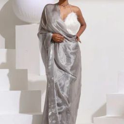 Swtantra Grey Embellished Saree-picture-22