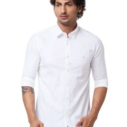 Spykar White Cotton Regular Fit Shirt-picture-45