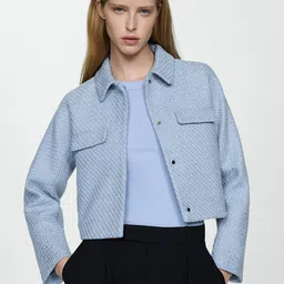 MANGO Cropped Tweed Jacket-image-36