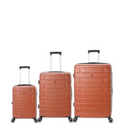 Jump Esco Terracota 8 Wheels Large Hard Cabin Trolley Bag Set of 3-image-36