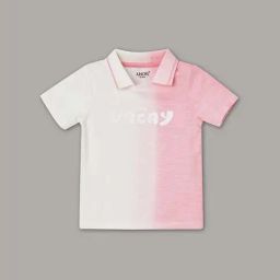 Juniors by Lifestyle Pink & White Cotton Printed Polo T-Shirt-picture-17