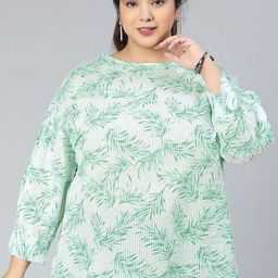 Oxolloxo White Floral Print Top-picture-57