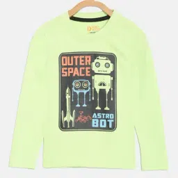 Dixcy Scott Originals Kids Green Graphic Print Full Sleeves T-Shirt-image-45