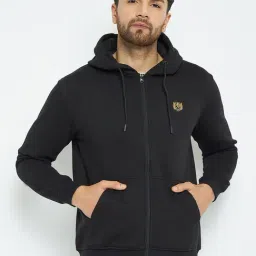 Duke Black Regular Fit Hooded Sweatshirt-image-40