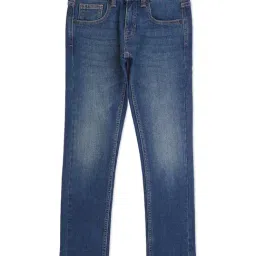 Pepe Jeans Kids Blue Solid Jeans-image-73