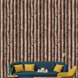 Jaamso Royals Vintage Brown Wooden Bamboo Tree Self Adhesive Wallpaper-image-38