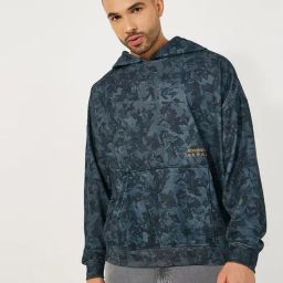 Styli Black Polyester Relaxed Fit Print Hooded Sweatshirt-picture-26