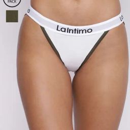 La Intimo White & Olive Comfort Fit Panties - Pack Of 2-image-9