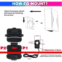 amiciSense WIFI Power Monitoring Device with SmartLife App Connectivity 3 Phase 50/60 Hz White image 3