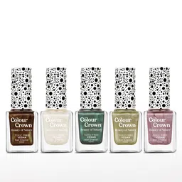 CROWN Beauty Of Nature Set Of 5 Nail Enamel - 10ml Each - Cocktail Mode-56