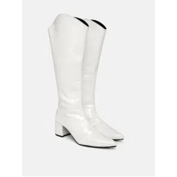 Zori World Women Dezire - Croc Patent White Casual Boots-picture-47