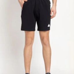 Adidas Black Regular Fit Striped Sports Shorts-31
