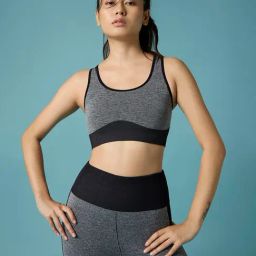 Feier Grey Textured Sports Bra-picture-17