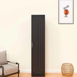 SPYDER CRAFT Arceus Engineered Wood Single Door Wardrobe (Black)-9