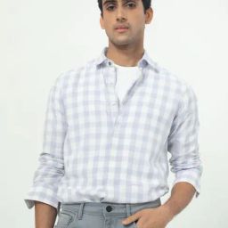 Rare Rabbit Purple Regular Fit Checks Shirt-image-62