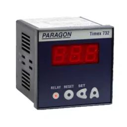 Paragon Digital Preset Timer Programmable 3 Digit, 2CO, Memory Retain Function and 72 x 72 x 74 mm Size, Timex-732-MR-10