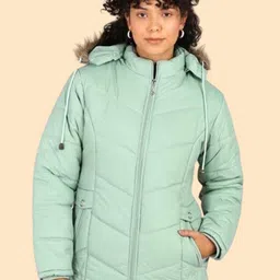 ELLIPSE Women Hip Length Hooded Padded Jacket-image-17