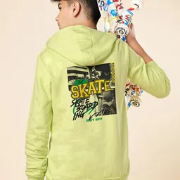 Coolsters by Pantaloons Boys Skate Printed Cotton Hooded Sweatshirt-image-77