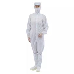 AS ONE ASPURE CR Wear Hood Separate & Center Zipper Type 4L Size Polyester with Conductive Yarn Blue, 22110SB-image-5