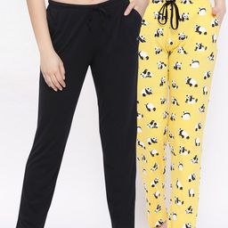 Kanvin Women Pack Of 2 Pure Cotton Lounge Pants-image-53