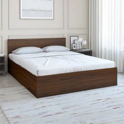 Nilkamal Arthur Walnut Brown Engineered Wood Queen Bed with Storage-15