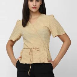 Van Heusen Beige Self Pattern Top-image-68