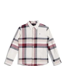 Tommy Hilfiger Kids Red & White Plaid Full Sleeves Shirt-picture-9