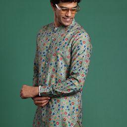 Sangria Printed Floral Kurta-image-82
