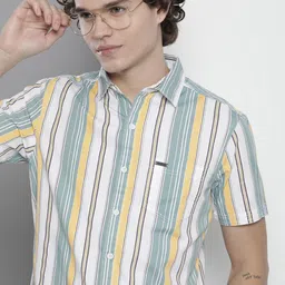 The Indian Garage Co Men Striped Pure Cotton Casual Shirt-picture-14