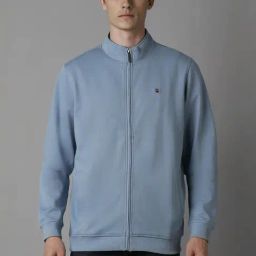 Louis Philippe Blue Cotton Regular Fit Sweatshirt-picture-15