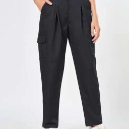 People by Pantaloons Black Plain Pants-image-98