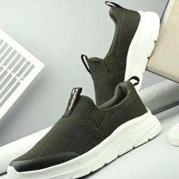 Hoversole Men's URBANA Olive & White Walking Shoes-picture-5