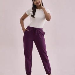 Go Colors! Purple Cotton Mid Rise Joggers-picture-16