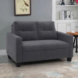 Duroflex Ease Grey Wood 2 Seater Sofa-picture-36