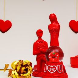Archies Multicoloured Combo of Love Figurine & Rose-image-103