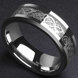 MEENAZ Men Set Of 2 Silver-Plated Stainless Steel Finger Rings-image-89