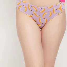 Clovia Pack Of 3 Printed Cotton Low-Rise Thongs Briefs COMPN1914S-picture-3