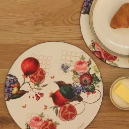 ICRAFT Multicolor Mdf 12 cm Blossom Series Rd Tablemats - Set of 6-19