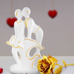 Archies Multicoloured Combo of Love Figurine & Rose-image-100