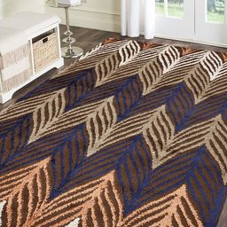 PRESTO Blue & Brown Printed Anti-Skid Carpet-image-62