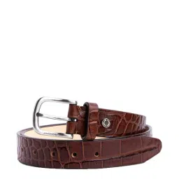 James Aston Brown Leather Waist Belt for Men-image-57