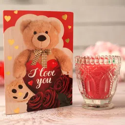Archies Pink & Red Valentine Love Special Scented Candle With Card-image-63