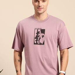 Mast & Harbour Printed Drop-Shoulder Sleeves T-shirt-image-78