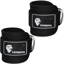 Serveuttam Leosportz Black Ankle Strap for Gym Cable Machine Exercise-image-29
