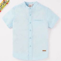 Ed-a-Mamma Kids Blue Solid Shirt-57
