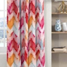 Urban Space Multicolor Cotton Window Curtain With Tieback & Eyelet - Set of 2-33